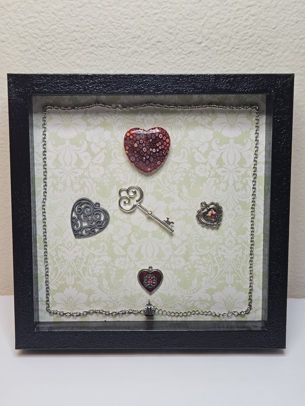 "Key To My Heart" Shadow Box Handcrafted - Picture 3 of 8